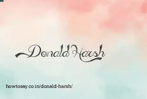 Donald Harsh