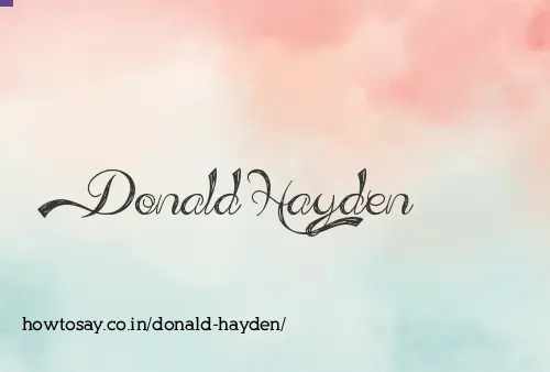 Donald Hayden
