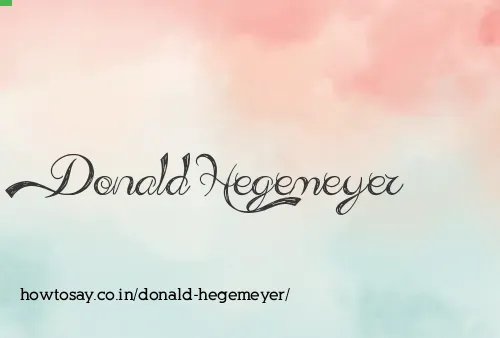 Donald Hegemeyer