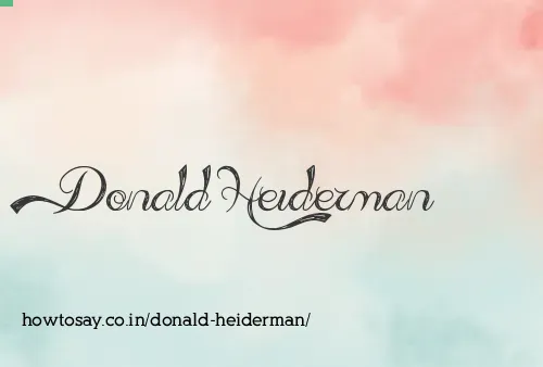 Donald Heiderman