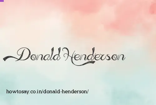 Donald Henderson