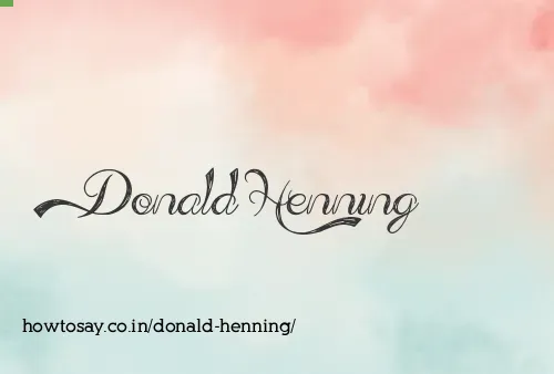 Donald Henning