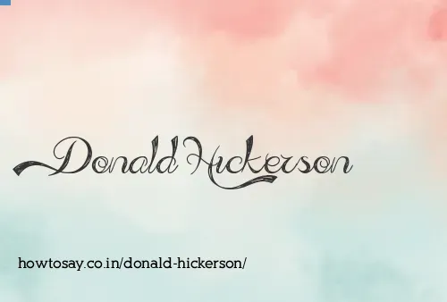 Donald Hickerson