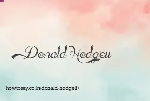 Donald Hodgeii