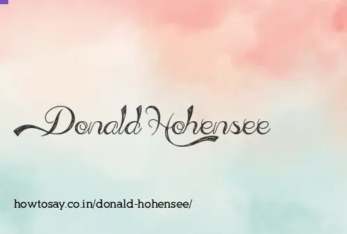 Donald Hohensee