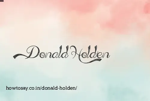 Donald Holden