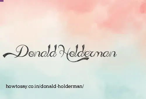 Donald Holderman