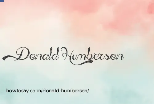 Donald Humberson