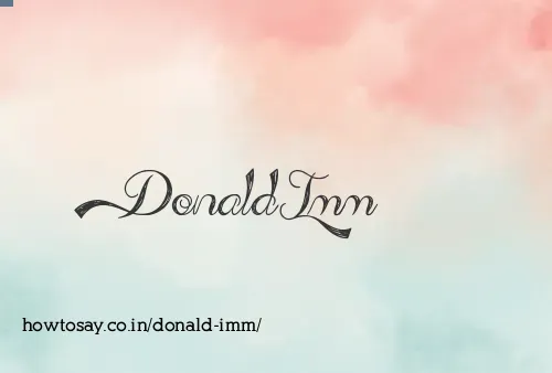 Donald Imm