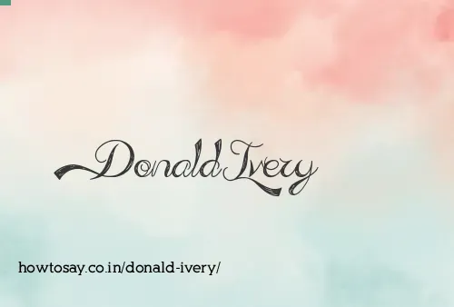Donald Ivery