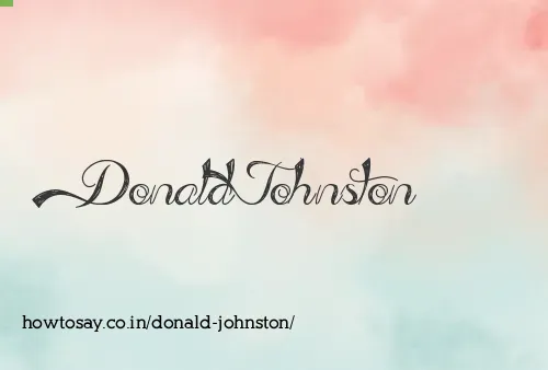 Donald Johnston