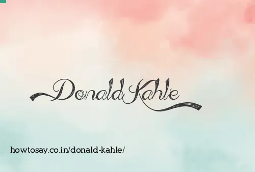 Donald Kahle