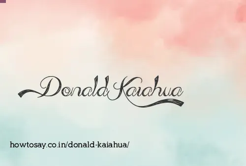 Donald Kaiahua