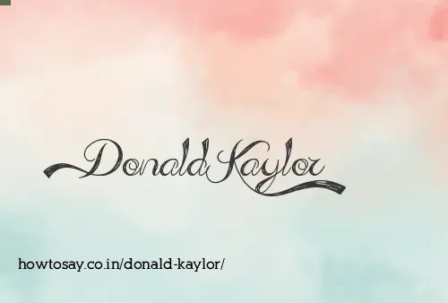 Donald Kaylor