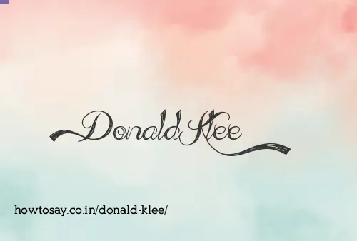 Donald Klee