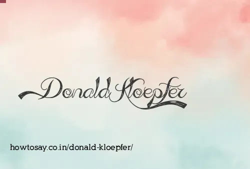 Donald Kloepfer