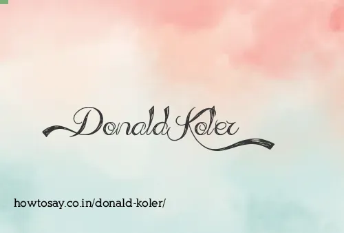 Donald Koler