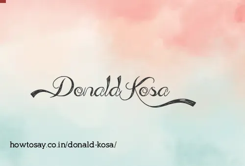 Donald Kosa