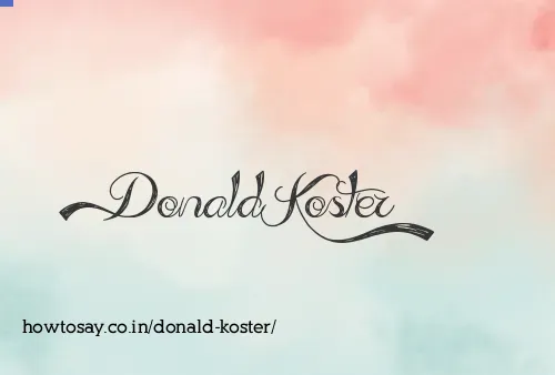 Donald Koster