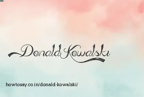 Donald Kowalski