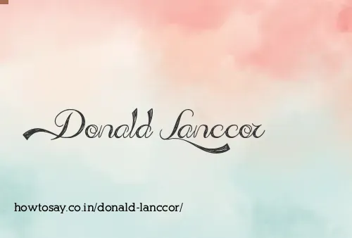 Donald Lanccor