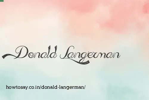 Donald Langerman
