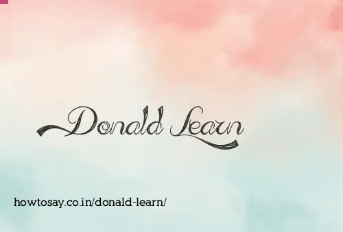 Donald Learn
