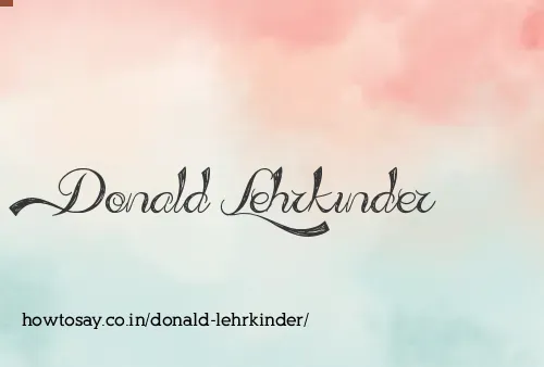 Donald Lehrkinder