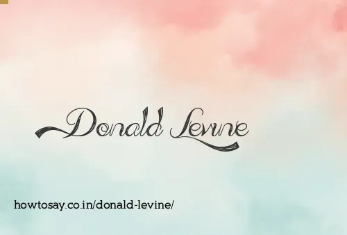 Donald Levine