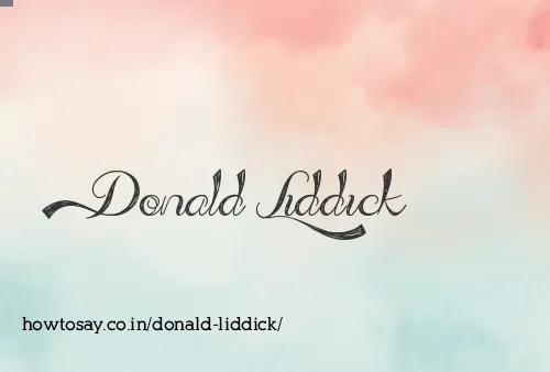 Donald Liddick