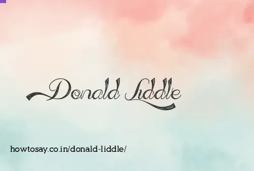 Donald Liddle