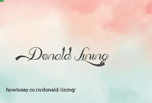 Donald Lining