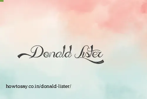 Donald Lister