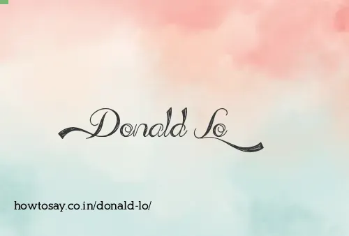 Donald Lo