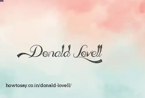Donald Lovell