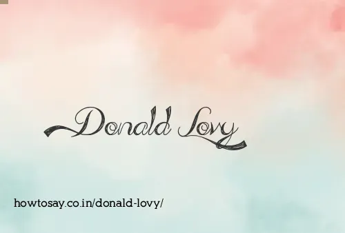 Donald Lovy
