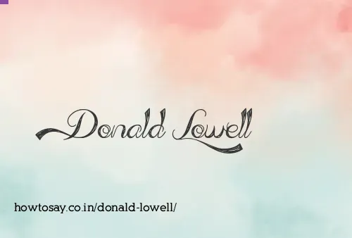 Donald Lowell