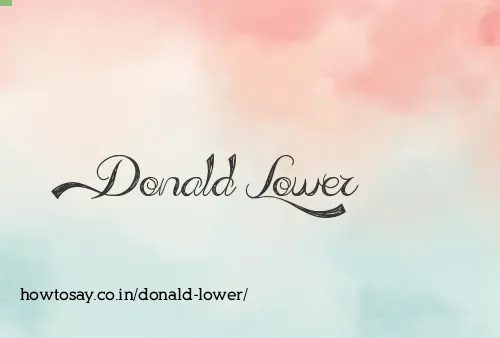 Donald Lower