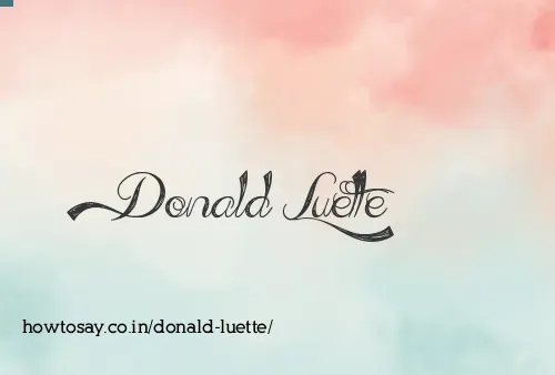 Donald Luette