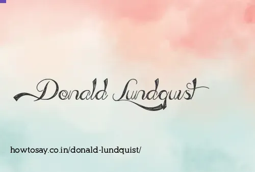 Donald Lundquist