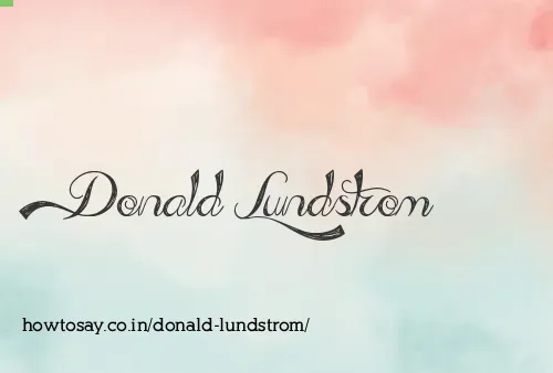 Donald Lundstrom