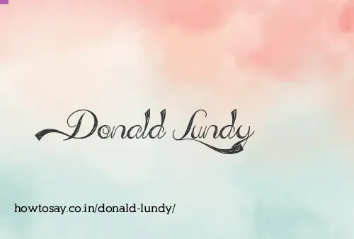 Donald Lundy