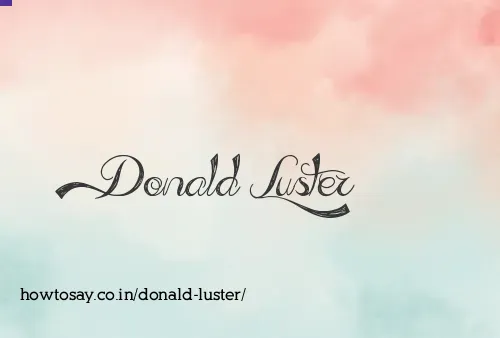 Donald Luster