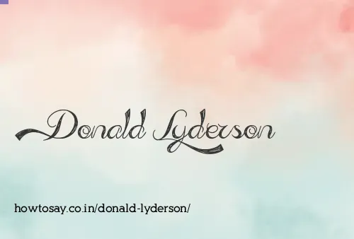 Donald Lyderson