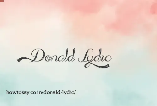 Donald Lydic