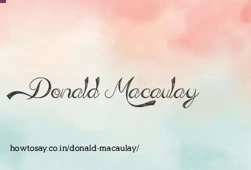 Donald Macaulay