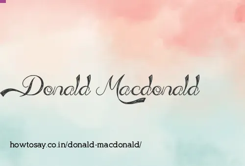 Donald Macdonald