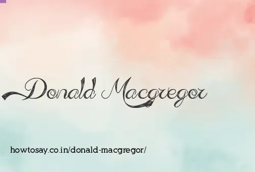 Donald Macgregor