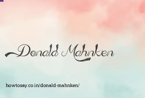 Donald Mahnken