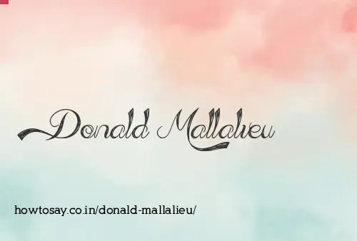 Donald Mallalieu